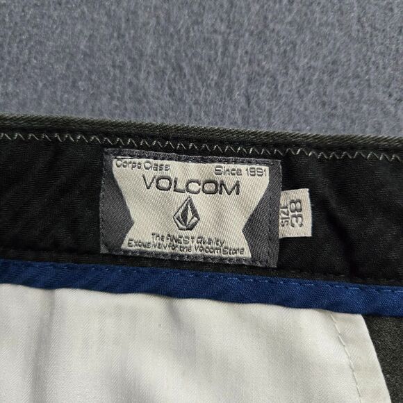 Volcom Vmonty Men 38 Charcoal Heather Gray Straight Skater Urban Chino Pants - Picture 7 of 14